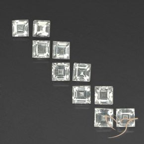 4.61ctw Naturel Blanc chaud Topaze, Carré, VVS-VS