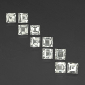 Achetez naturel ct blanc topaze gems, carré, en provenance brésil chez gemselect. en stock, livraison internationale!
