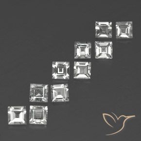 Shop natural 4.20ct Blanc clair Topaze gems, Carré, from Brésil at GemSelect. In stock, global shipping!