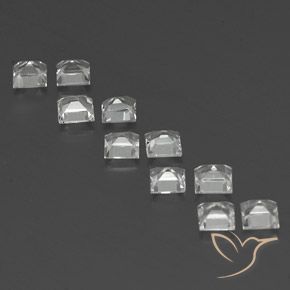 Shop natural 4.20ct Blanc clair Topaze gems, Carré, from Brésil at GemSelect. In stock, global shipping!