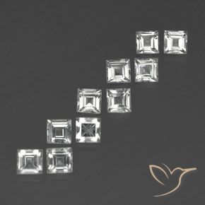 Shop natural 3.99ct Blanc chaud Topaze gems, Carré, from Brésil at GemSelect. In stock, global shipping!