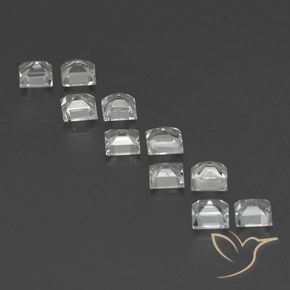 Shop natural 4.12ct Blanc clair Topaze gems, Carré, from Brésil at GemSelect. In stock, global shipping!
