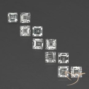 4.29ctw Naturel Blanc clair Topaze, Carré, VS