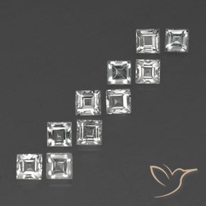 Shop natural 4.29ct Blanc clair Topaze gems, Carré, from Brésil at GemSelect. In stock, global shipping!