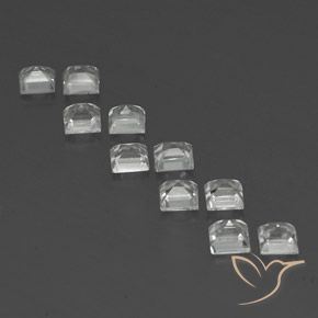 Shop natural 4.29ct Blanc clair Topaze gems, Carré, from Brésil at GemSelect. In stock, global shipping!