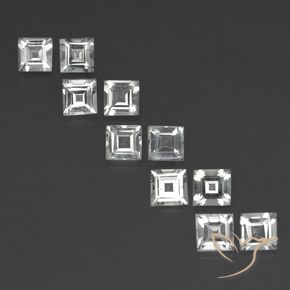3.82ctw Naturel Blanc clair Topaze, Carré, VS