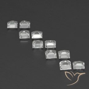 Shop natural 3.82ct Blanc clair Topaze gems, Carré, from Brésil at GemSelect. In stock, global shipping!