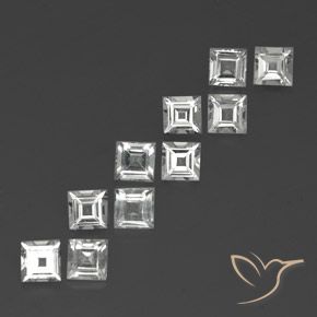 Shop natural 4.09ct Blanc chaud Topaze gems, Carré, from Brésil at GemSelect. In stock, global shipping!