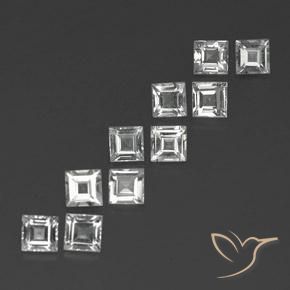 Shop natural 4.16ct Blanc clair Topaze gems, Carré, from Brésil at GemSelect. In stock, global shipping!