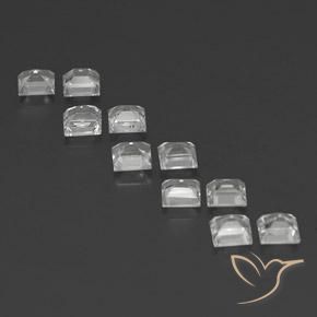 Shop natural 4.16ct Blanc clair Topaze gems, Carré, from Brésil at GemSelect. In stock, global shipping!
