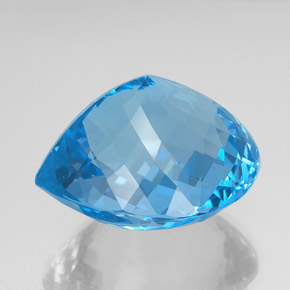 Topaze bleue naturelle en forme de poire, 156,20 ct, VVS-VS