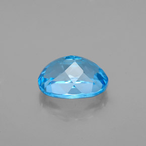 Topaze bleue naturelle coupe ovale, 2,71 ct, VVS-VS