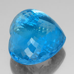 Topaze bleue naturelle forme de coeur, 112,15 ct, VVS