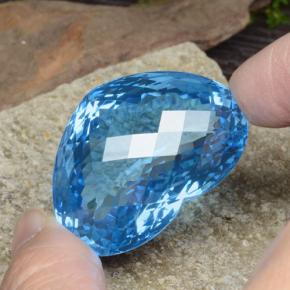 Topaze bleue naturelle forme de coeur, 137,65 ct, VVS