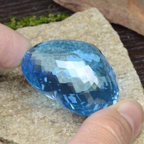 Topaze bleue naturelle forme de coeur, 137,65 ct, VVS