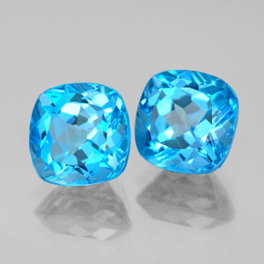 Achetez naturel ct bleue topaze gems, coupe coussin, en provenance brésil chez gemselect. en stock, livraison internationale!