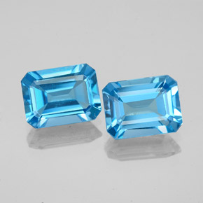 Achetez naturel ct bleue topaze gems, taille émeraude, en provenance brésil chez gemselect. en stock, livraison internationale!