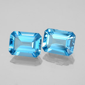 Achetez naturel ct bleue topaze gems, taille émeraude, en provenance brésil chez gemselect. en stock, livraison internationale!