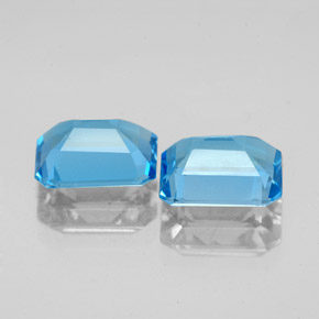 Achetez naturel ct bleue topaze gems, taille émeraude, en provenance brésil chez gemselect. en stock, livraison internationale!