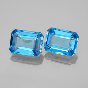 Achetez naturel 3,49ct bleue topaze gems, taille émeraude, en provenance brésil chez gemselect. en stock, livraison internationale!