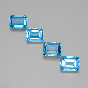 Achetez naturel ct bleue topaze gems, taille émeraude, en provenance brésil chez gemselect. en stock, livraison internationale!