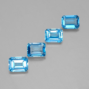Achetez naturel ct bleue topaze gems, taille émeraude, en provenance brésil chez gemselect. en stock, livraison internationale!