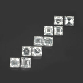 Achetez naturel 3,80ct blanc topaze gems, carré, en provenance brésil chez gemselect. en stock, livraison internationale!