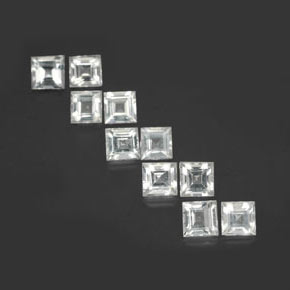Achetez naturel 3,80ct blanc topaze gems, carré, en provenance brésil chez gemselect. en stock, livraison internationale!