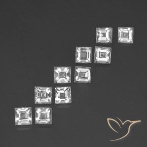 Shop natural 3.87ct Blanc clair Topaze gems, Carré, from Brésil at GemSelect. In stock, global shipping!