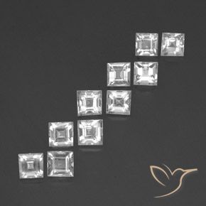 Shop natural 4.20ct Blanc Topaze gems, Carré, from Brésil at GemSelect. In stock, global shipping!