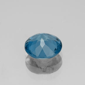 Topaze bleue naturelle coupe roude, 2,06 ct, VVS