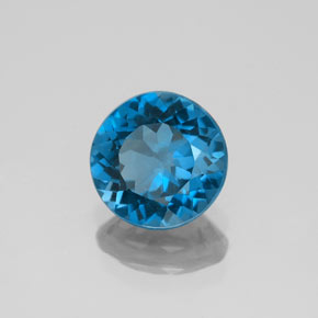 Topaze bleue naturelle coupe roude, 2,24 ct, VVS-VS