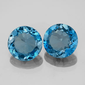 Achetez naturel ct bleue topaze gems, coupe roude, en provenance brésil chez gemselect. en stock, livraison internationale!