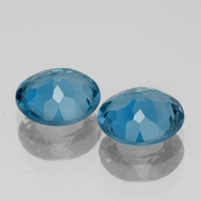 Achetez naturel ct bleue topaze gems, coupe roude, en provenance brésil chez gemselect. en stock, livraison internationale!