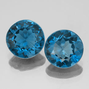 Achetez naturel ct bleue topaze gems, coupe roude, en provenance brésil chez gemselect. en stock, livraison internationale!