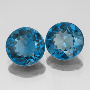 Achetez naturel ct bleue topaze gems, coupe roude, en provenance brésil chez gemselect. en stock, livraison internationale!