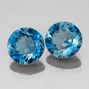 Achetez naturel ct bleue topaze gems, coupe roude, en provenance brésil chez gemselect. en stock, livraison internationale!