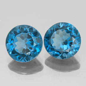Achetez naturel ct bleue topaze gems, coupe roude, en provenance brésil chez gemselect. en stock, livraison internationale!