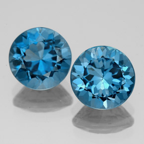Achetez naturel ct bleue topaze gems, coupe roude, en provenance brésil chez gemselect. en stock, livraison internationale!