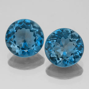 Achetez naturel ct bleue topaze gems, coupe roude, en provenance brésil chez gemselect. en stock, livraison internationale!