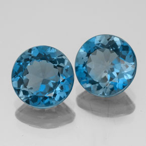 Achetez naturel ct bleue topaze gems, coupe roude, en provenance brésil chez gemselect. en stock, livraison internationale!