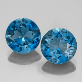Achetez naturel ct bleue topaze gems, coupe roude, en provenance brésil chez gemselect. en stock, livraison internationale!