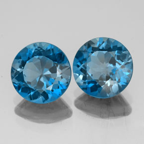 Achetez naturel ct bleue topaze gems, coupe roude, en provenance brésil chez gemselect. en stock, livraison internationale!