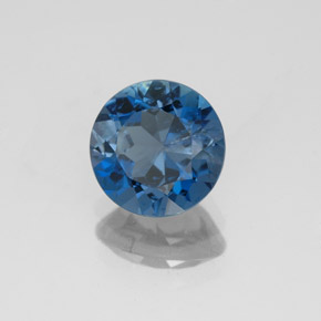 Topaze bleue naturelle coupe roude, 2,20 ct, SI