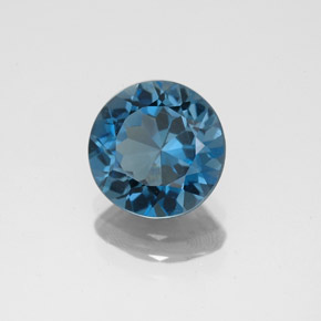 Topaze bleue naturelle coupe roude, 2,13 ct, VS