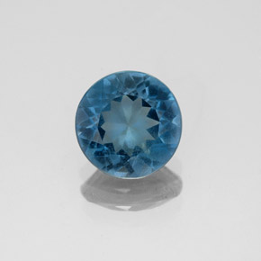 Topaze bleue naturelle coupe roude, 1,88 ct, VS-SI