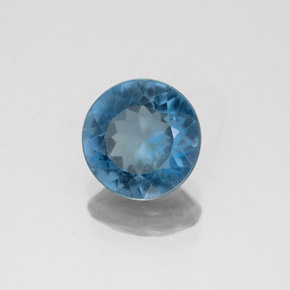 Topaze bleue naturelle coupe roude, 1,88 ct, VS-SI