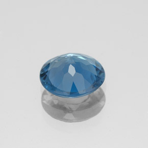Topaze bleue naturelle coupe roude, 1,80 ct, VS