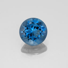 Topaze bleue naturelle coupe roude, 1,93 ct, VS
