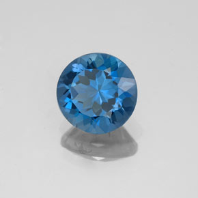 Topaze bleue naturelle coupe roude, 1,93 ct, VS